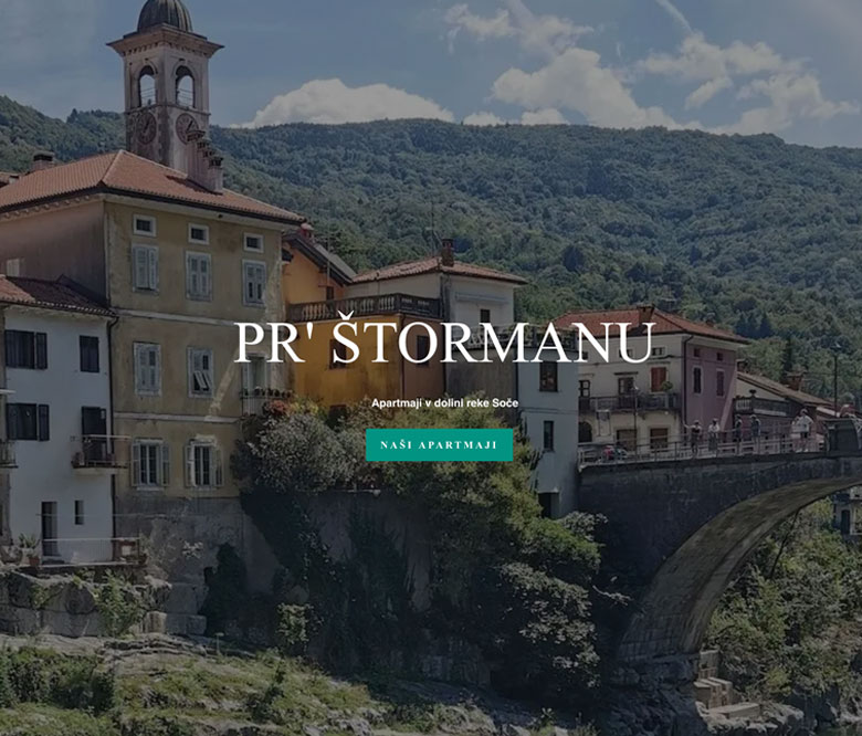 pr stormanu apartmaji kanal